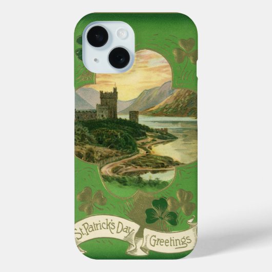 St. Patricks Dag Groeten Shamrock Castle Case-Mate iPhone Case (Achterkant)