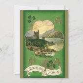 St. Patricks Dag Groeten Shamrock Castle Kaart (Voorkant)