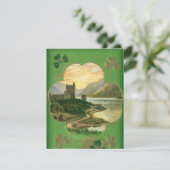 St. Patricks Dag Groeten Shamrock Castle Kaart (Staand voorkant)