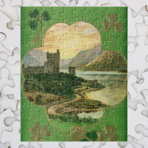 St. Patricks Dag Groeten Shamrock Castle Legpuzzel