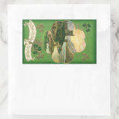  St. Patricks Dag Groeten Shamrock Castle Rechthoekige Sticker (Tas)