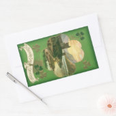  St. Patricks Dag Groeten Shamrock Castle Rechthoekige Sticker (Envelop)