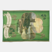 St. Patricks Dag Groeten Shamrock Castle Theedoek (Horizontaal)