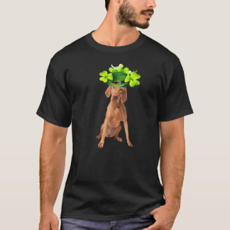 ST Patricks Dag Hongaarse vizslo Pap Mam Dog Iers T-shirt