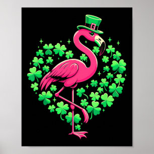 St Patricks Dag Ierse Flamingo Poster