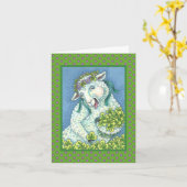 ST. PATRICK'S DAG IRISH EWE WENSKAART Verse Kaart (Gele Bloem)