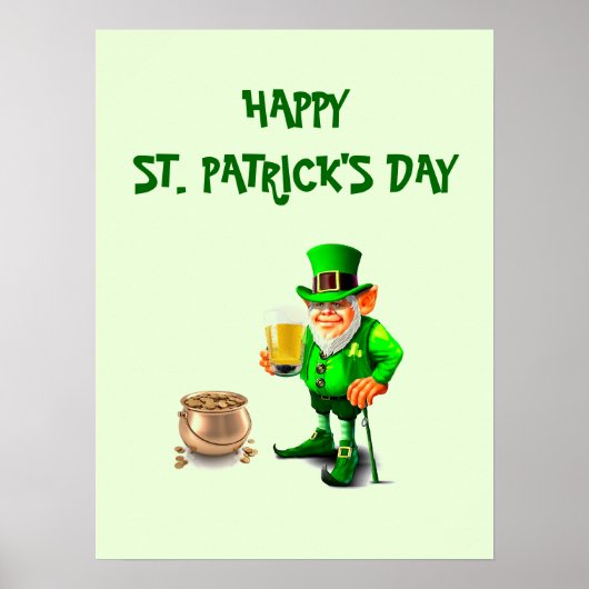 ST. PATRICK'S DAG Kabouter   Poster (Voorkant)