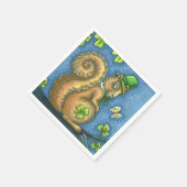 ST. PATRICK'S DAG LEPRECHAUN IRISH SQUIRREL, Lucky Servet (Hoek)