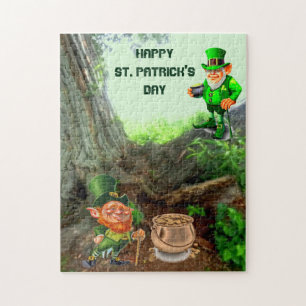 ST. PATRICK'S DAG LEPRECHAUN JIGSAW PUZZLE LEGPUZZEL