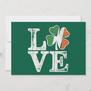 St. Patrick's Dag Liefde Geluk Iers Klaver Groen Kaart