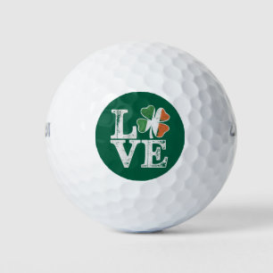 St. Patrick's Dag Liefde Gelukkig Iers Klaver Groe Golfballen