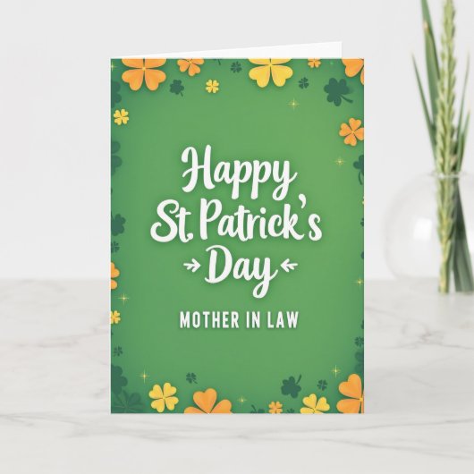 St. Patrick's Dag Moeder Kaart (Voorkant)