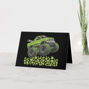 St. Patrick's Dag Monstertruck Lucky Shamrock Bedankkaart