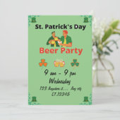 St.patricks dag party kaart (Staand voorkant)