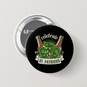 St. Patrick's Dag Ronde Button 5,7 Cm