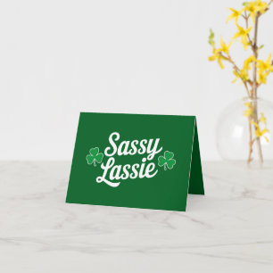 St. Patrick's Dag Sassy Lassie Grappige Ierse  Kaart