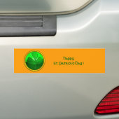ST. PATRICK'S DAG SHAMROCK Green Gold Bumpersticker (Op auto)