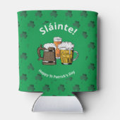 ST PATRICK'S DAG Shamrock Sláinte Beers Blikjeskoeler (Achterkant)