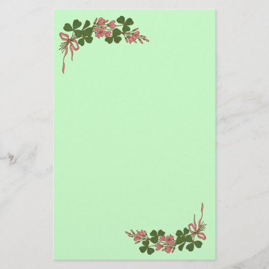ST. PATRICK'S DAG/Shamrocks Briefpapier (Voorkant)