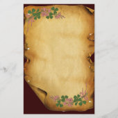 ST. PATRICK'S DAG/Shamrocks op bruin perkament Briefpapier (Voorkant)