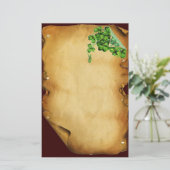 ST. PATRICK'S DAG/Shamrocks op bruin perkament Briefpapier (Staand voorkant)