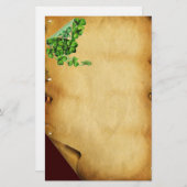 ST. PATRICK'S DAG/Shamrocks op bruin perkament Briefpapier (Voorkant / Achterkant)