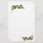 ST. PATRICK'S DAG/Shamrocks, wit Briefpapier (Voorkant / Achterkant)