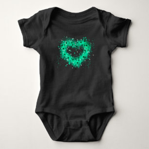 St. Patrick's dag   spuitbus glinsterend hart Romper