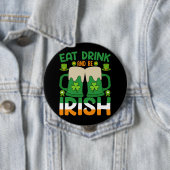 St. Patrick's Dag Viering Ronde Button 4,0 Cm (In situ)