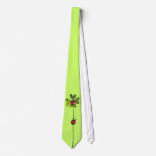 st. patrick's dagklaver & ladybugs stropdas