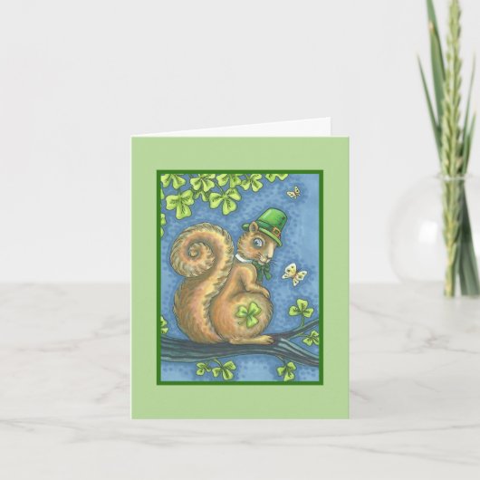 ST. PATRICKS DAME IRLANDAISE CARTE DE SALUT VERS (Devant)