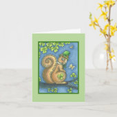 ST. PATRICKS DAME IRLANDAISE CARTE DE SALUT VERS (Fleur jaune)
