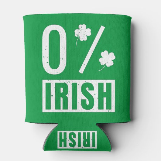 St Patrick's Day 0% Irish Four Leaf Clover Blikjeskoeler (Achterkant)