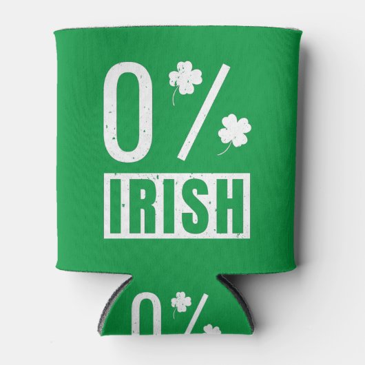 St Patrick's Day 0% Irish Four Leaf Clover Blikjeskoeler (Voorkant)