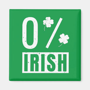 St Patrick's Day 0% Irish Four Leaf Clover Magneet