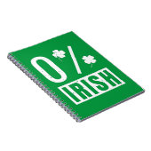 St Patrick's Day 0% Irish Four Leaf Clover Notitieboek (Rechterzijde)