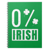 St Patrick's Day 0% Irish Four Leaf Clover Notitieboek (Voorkant)