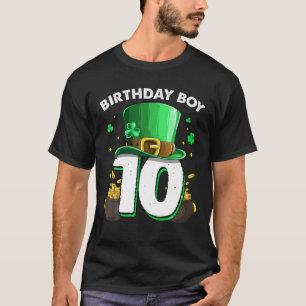 St Patrick's Day 10th Birthday Boy 10 Years Old Gi T-shirt