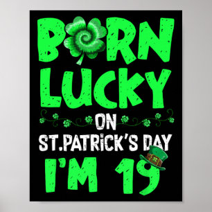 St Patricks Day 19e verjaardag Jongen Meisje 19 ja Poster