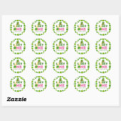 St. Patrick's Day 1e verjaardag Lucky One Shamrock Ronde Sticker (Vel)
