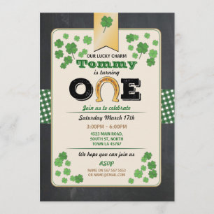 St Patricks Day 1e verjaardag van de uitnodiging v