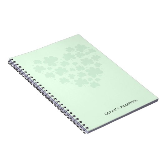 St patrick's day 3 bladklaver Hart Groen pastel Notitieboek (Rechterzijde)