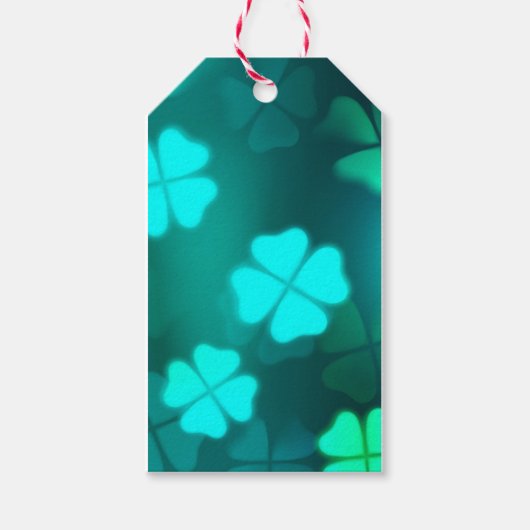 St. Patrick's Day 4 Leaf Clover Cadeaulabel (Voorkant)