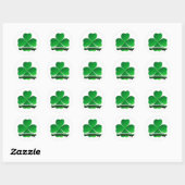 St Patrick's Day 4 Leaf Clover Ronde Sticker (Vel)