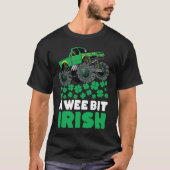 St Patricks Day A Wee Bit Irish Monster Truck T-shirt (Voorkant)