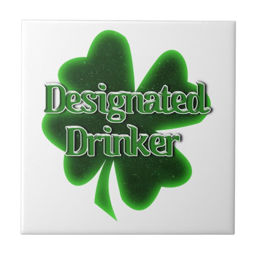 St. Patrick's Day Aangewezen Drinker Tegeltje (Voorkant)