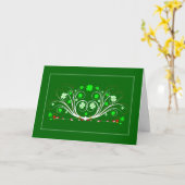 St. Patrick's Day Abstracte Ierse Note Kaart (Gele Bloem)