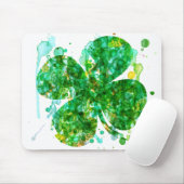 St. Patricks Day Abstracte Shamrock kunst Muismat (Met muis)