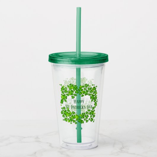 St. Patrick's Day Acryl Plastic Tumbler Acryl Drinkbeker (Voorkant)