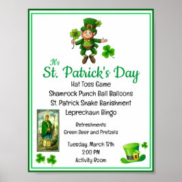 St. Patrick's Day Activity Director Party Seniors Poster